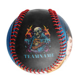 Personalized Black King Skull Photo Baseballs