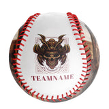 Personalized White Retro Ghost Warrior Skull Photo Baseballs