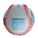Personalized Grey Ready Set Learn Starting School 3th Grade Photo Baseballs