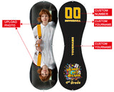 Personalized Black Ready Set Learn Starting School 4th Grade Photo Baseballs