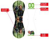 Personalized White Flag Motorcycle Photo Baseballs