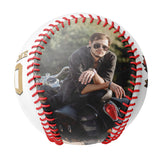 Personalized White Sunset Motorcycle Club Photo Baseballs