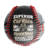 Personalized Black Superior Car Race Motorcycle Club Photo Baseballs
