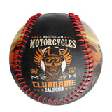 Personalized Black Skull California Motorcycle Club Photo Baseballs