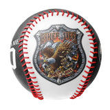 Personalized Black Eagle Biker Photo Baseballs
