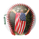 Personalized White Eagle Biker Photo Baseballs