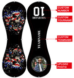 Personalized Black American Flag Skull Photo Baseballs