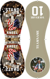 Personalized Wheat American Flag Wings Cross Photo Baseballs