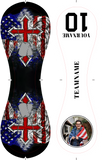 Personalized White American Flag Cross Photo Baseballs