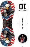 Personalized White American Flag Eagle Photo Baseballs