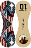 Personalized Old Gold American Flag Horse Photo Baseballs