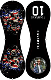 Personalized Black American Flag Skull Photo Baseballs