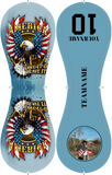 Personalized Shadow Blue American Flag Eagle Photo Baseballs