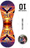 Personalized White Gold Bless USA Flag Eagle Photo Baseballs