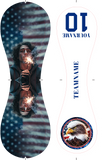 Personalized White American Flag Eagle Photo Baseballs