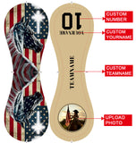 Personalized Old Gold American Flag Horse Photo Baseballs