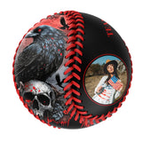 Personalized Black Eagle Skull Halloween Photo Baseballs