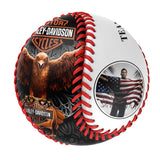 Personalized White Eagle Skull Photo Baseballs