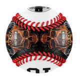 Personalized White Eagle Skull Photo Baseballs