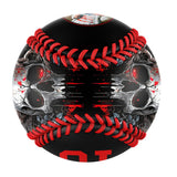Personalized Black Eagle Skull Halloween Photo Baseballs