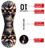 Personalized White American Flag Skull Photo Baseballs