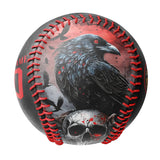Personalized Black Eagle Skull Halloween Photo Baseballs