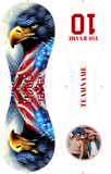 Personalized White American Flag Eagle Photo Baseballs