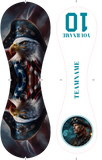 Personalized White American Flag Eagle Pirates Photo Baseballs