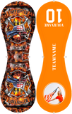 Personalized Bay Orange American Flag Firefighter Photo Baseballs