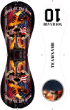 Personalized White American Flag Eagle Veterans Photo Baseballs