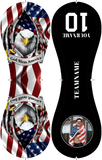 Personalized Black American Flag Eagle Photo Baseballs