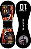 Personalized Black American Flag Cross Photo Baseballs