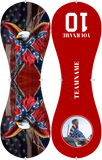 Personalized Red American Flag Eagle Photo Baseballs