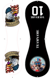 Personalized Black American Flag Eagle Photo Baseballs