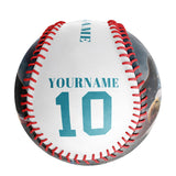 Personalized White American Flag Eagle Pirates Photo Baseballs