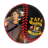Personalized Black Papa Truck Photo Baseballs