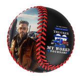 Personalized Black Truck Photo Baseballs