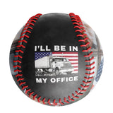 Personalized Black I'll Be in My Office Truck Photo Baseballs