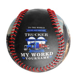Personalized Black Truck Photo Baseballs