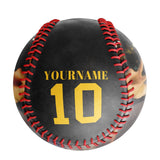 Personalized Black Papa Truck Photo Baseballs