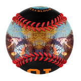 Personalized Black Astronaut Island Fishing Photo Baseballs