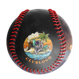 Personalized Black Astronaut Island Fishing Photo Baseballs