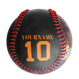Personalized Black Astronaut Island Fishing Photo Baseballs