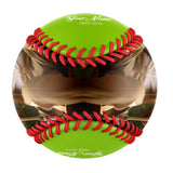 Personalized Neon Green Memorial Photo Baseballs