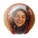 Personalized Old Gold Memorial Photo Baseballs