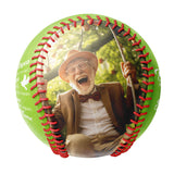 Personalized Neon Green Memorial Photo Baseballs