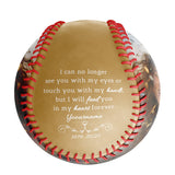 Personalized Old Gold Memorial Photo Baseballs