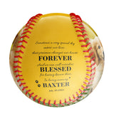 Personalized Yellow Dog Pet Memorial Photo Baseballs