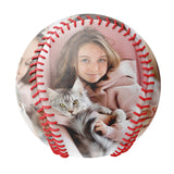 Personalized Pet Cat and Owner Photo Baseballs