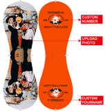 Personalized Orange Happy Halloween Ghost Photo Baseballs